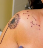 Dandelion Flower Tattoo On Shoulder - Tattoos for Women