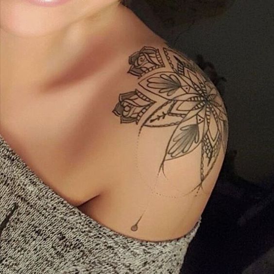 shoulder mandala tattoo