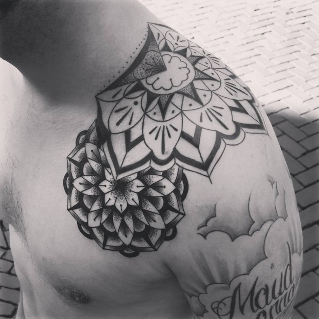 shoulder mandala tattoos