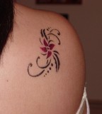 Hot Swirly-Flower Shoulder Tattoo Designs - Shoulder Tattoo For Girls & Women