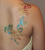 Swirly and Glittery Flower Tattoo - Shoulder Tattoo Designs for Women
