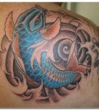 Men Shoulder Tattoo Designs - Koi Fish Tattoo