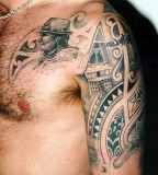 Shoulder Tattoos For Men - Polynesian Style Tattoo