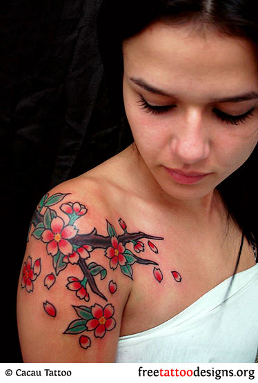Feminine Shoulder Tattoos for Woman