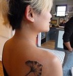 Gingko Leaf Tattoo Designs for Girl