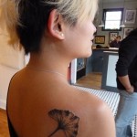Gingko Leaf Tattoo Designs for Girl