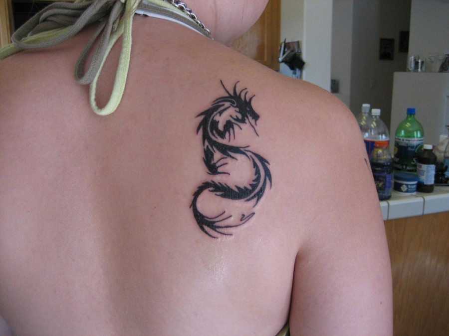 Small Dragon Tattoo for Woman