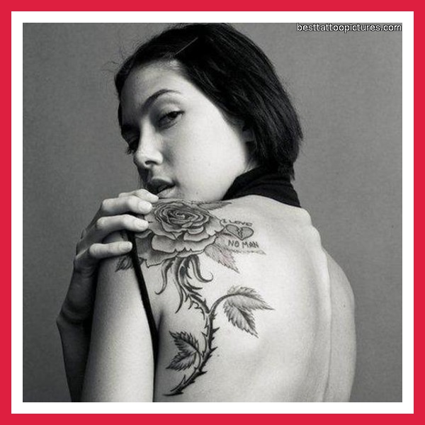Big Rose Tattoos For Women On Shoulder