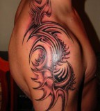 Awesome Tribal Shoulder Tattoos for Men