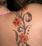 Flower Shoulder Tattoos Pictures