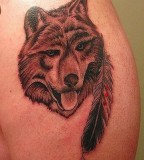 Nice Wolf Tattoo On Shoulder