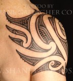 Traditional Maori Shoulder Tattoo