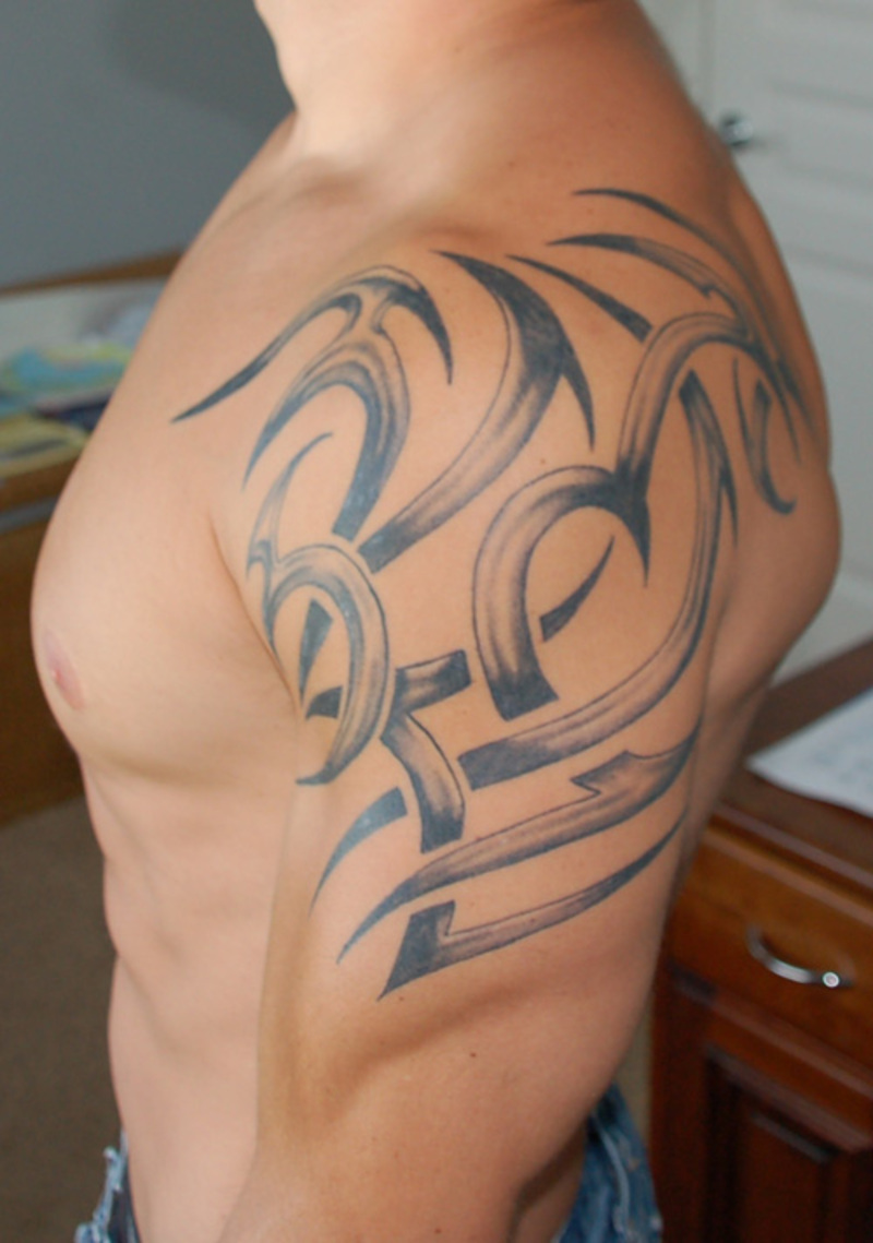 Cool Tattoo Shoulder Side On Body for Man