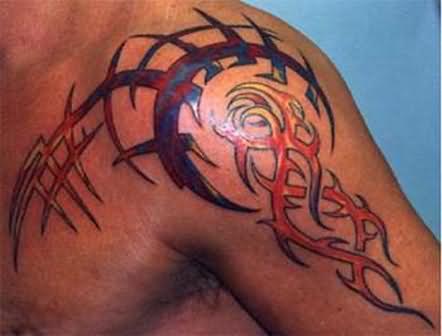 Tribal Tattoo For Shoulder Man