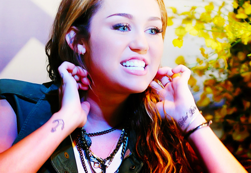 Beautiful Mileys Radiate Love Tattoo Design