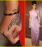 Rihanna's New Wrist Tribal Tattoo