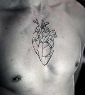 simple heart tattoos for men