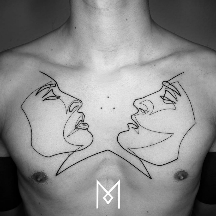 single-line-side-face-chest-tattoo-by-mo-ganji