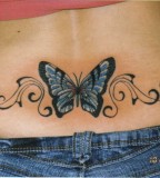 Butterfly Tattoo On Lower Back