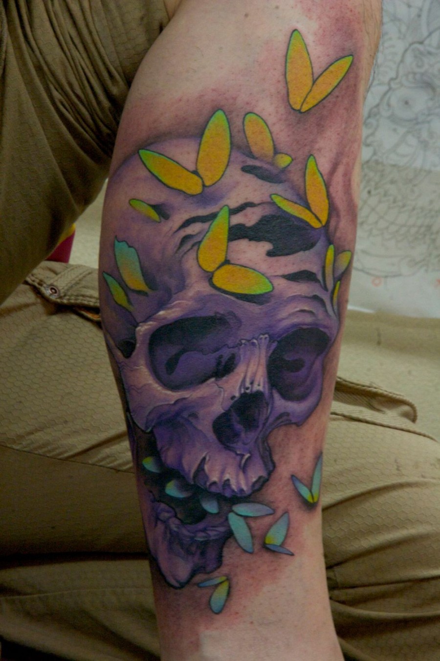 Tattoo of Skull And Butterfly Design