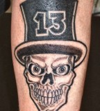 Awesome Creative Skull with Hat 13 Sleeve Tattoo