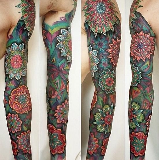 sleeve mandala tattoo