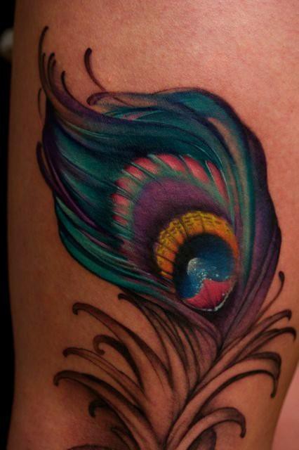 Quite Possibly The Best Peacock Feather Tattoo