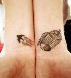 Free Bird Symbol Tattoo Design On Wrist