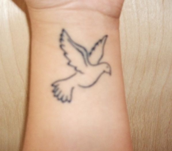 White Dove Tattoo Ideas for Wrist