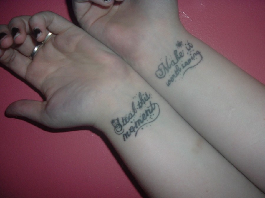Quotes Tatto Design On Wrist