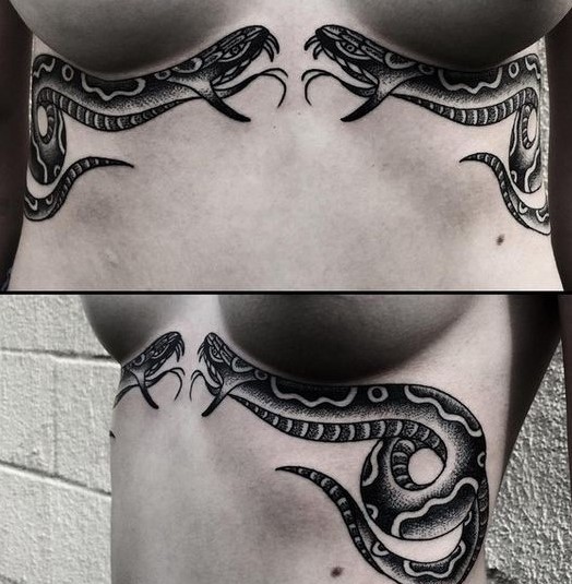 snake-sternum-tattoo
