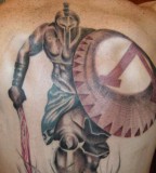Running Spartan Warrior Tattoos