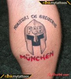 Spartan Tattoo of Bayern Munich Tribute Soccer Tattoo