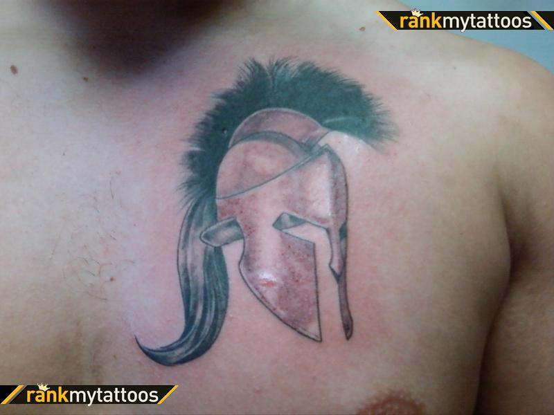 Spartan Breast Tattoo