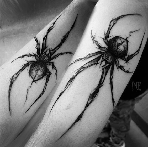 spider-skecth-tattoo-by-inez-janiak