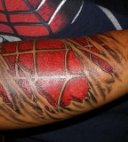 Unbelievable Ripped Skin Spiderman Tattoos
