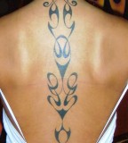 Fine Spine Tattoo Design For Woman