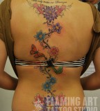 Back Flower Tattoos On Women