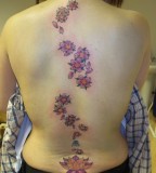Pink Flower Tatto for Woman On The Back