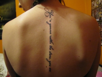 Quote Spine Tattoo Vertebral Column for Women