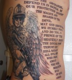 Quote And St Michael The Archangel Tattoo Design