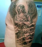 St Michael Shoulder - Upper Arm Tattoo Design