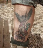 St Michael Tattoo Legs Tattoo Design