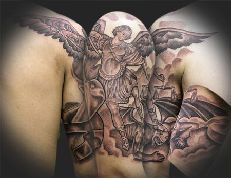 St Michael The Archangel Creative Tattoo Design