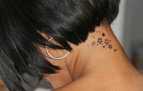 Female Neck Tattoo Design