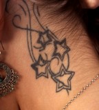 Shooting Stars and Nautical Star Tattoo Design