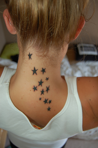 Cool  Shooting Star Tattoo for Girls