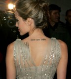 Angelina Jolie Back of Neck Tattoo