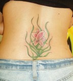 Calla Lily Tattoo On Middle Back