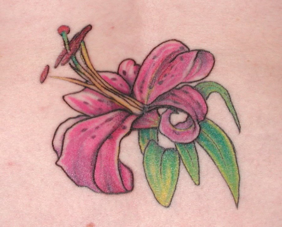 Stargazer Lily Back Tattoo Amp Picture